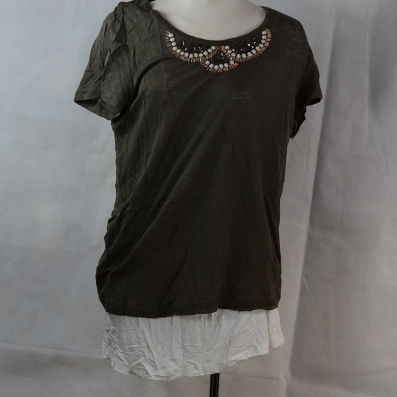 Gerry Weber Embellished Tee Shirt Style Top SZ L/XL - Picture 3 of 7